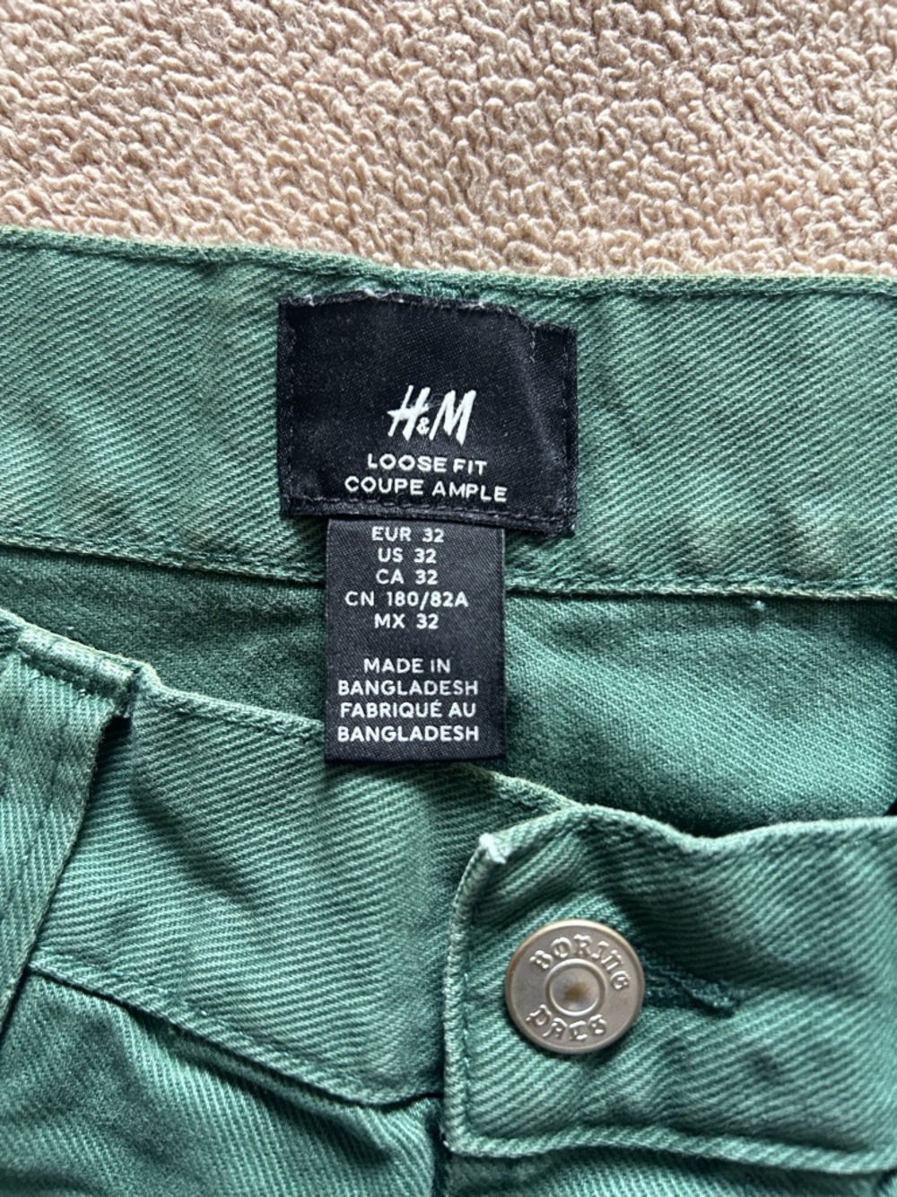 H&M Dark Green Straight-Leg Jeans - Picture 3 of 7